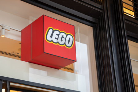 Bordeaux , France - 07 01 2023 : Lego logo brand and text sign wall entrance facade store Imagination Center shop building for cell construction game toysのeditorial素材