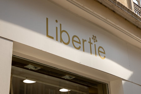 Bordeaux , France - 06 27 2023 : libertie facade sign logo brand and text sign at entrance of fashionable textile store of fashion commercial clothing chainのeditorial素材