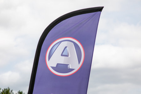 Bordeaux , France - 07 01 2023 : aixam micro car brand text car sign logo dealership flag store automobiles shopのeditorial素材