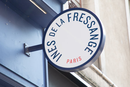 Bordeaux , France - 07 10 2023 : Ines de la fressange paris facade sign text and logo brand on wall entrance on shop fashion boutique clothesのeditorial素材