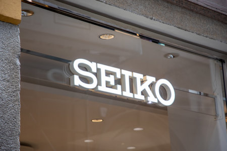 Bordeaux , France - 07 10 2023 : seiko clock chain boutique logo brand and sign text front wall entrance facade store fashion clocks watches shopのeditorial素材