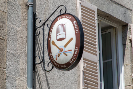 lyon , France - 06 16 2023 : confederation nationale patissier confiseur glacier text logo and brand sign of influential french pastry chef confectioner ice cream maker france national confederationのeditorial素材