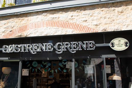 lyon , France - 09 18 2023: Sostrene Grene logo text and brand sign shop house home decoration Store...