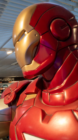 Bordeaux, France - 10 06 2023: IRONMAN Figure Model giant Iron man marvel popular toys super heroes from Avengersのeditorial素材
