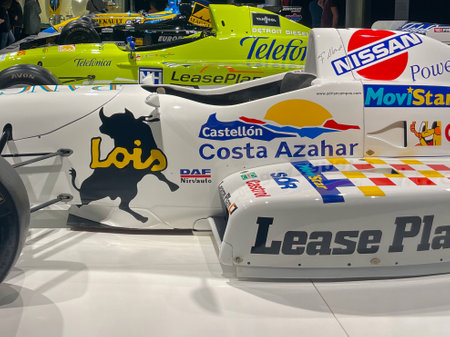 Oviedo, Asturias, Spain - 10 10 2023: Coloni f1 car formula one detail whom Fernando Alonso competedのeditorial素材