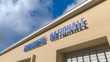 Bordeaux , France - 10 31 2023: Gendarmerie nationale sign text and logo brand on official building facade office French military police in Franceのeditorial素材