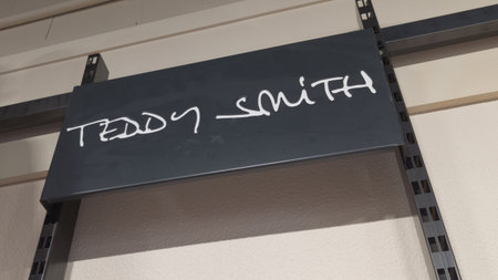 Bordeaux , France - 11 04 2023: Teddy Smith logo sign French brand text facade of clothing and...