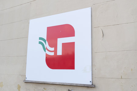 como , italy - 11 16 2023: gulliver g supermercato sign text and facade logo brand on entrance store...