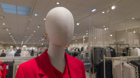 asexual mannequin doll for clothing presentation in the storeの写真素材