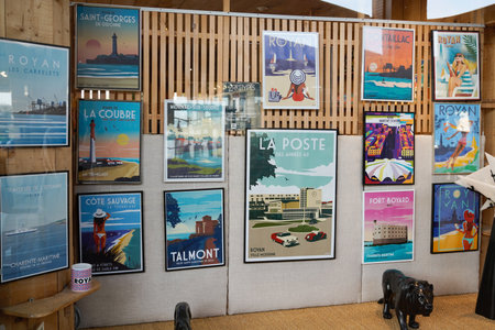 Royan , France - 01 14 2024: Royan tourist advertising poster store in France in department Charente Maritime frenchのeditorial素材