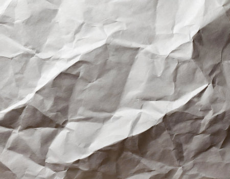 folded sheet texture of white paper is crumpled as backgroundの素材