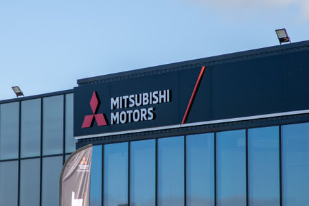 Bordeaux , France -  04 29 2024 : Mitsubishi Motors Corporation official car dealership sign brand and text logo of Japanese automotive manufacturer shopのeditorial素材