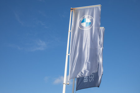 Bordeaux , France -  04 29 2024 : BMW car motorbike sign text and flag brand logo dealership store Motorcycle storeのeditorial素材