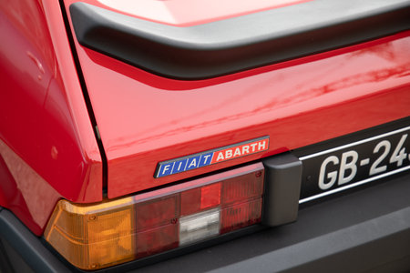 Bordeaux , France -  04 24 2024 : abarth fiat ritmo car racing automobile sign brand and text logo...