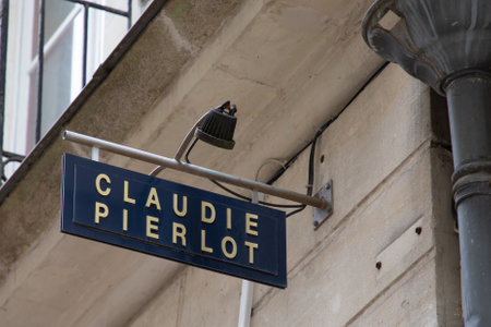 Bordeaux , France - 05 22 2024: Claudie Pierlot facade sign logo brand and text signage at wall entrance of fashionable textile store of fashion commercial clothingのeditorial素材