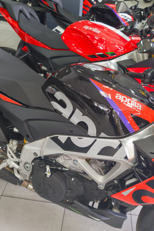 Bordeaux , France - 06 11 2024: Aprilia motorcycle logo text and brand sign front racing motorbike...