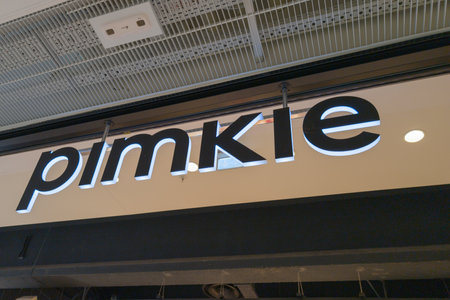 Bordeaux , France - 07 17 2024: Pimkie logo brand and text sign boutique front signage wall fashion store entrance clothing girl women shopのeditorial素材