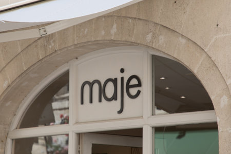 Bordeaux , France - 07 21 2024: maje boutique brand logo and sign text on facade entrance fashion front store chainのeditorial素材