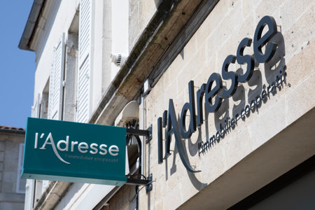 Bordeaux , France - 07 22 2024: address logo brand chain and text sign front of office entrance in real estate company French agencyのeditorial素材