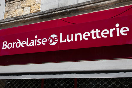 Bordeaux , France - 08 07 2024: Bordelaise de lunetterie store logo brand shop chain sign text french optician eyewear selling medic glassesのeditorial素材