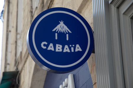 Bordeaux , France - 08 28 2024: CabaÃ¯a shop logo and text sign for bags store brand on Cabaia...