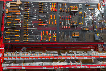 Bordeaux , France - 10 09 2024: Brico depot display tools store chain brand logo sign in diy decoration construction shopのeditorial素材