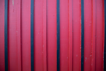 Red black vertical lines paint wooden for backgroundの写真素材