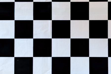 background black and white checkered finish racing flag abstract race textureの写真素材