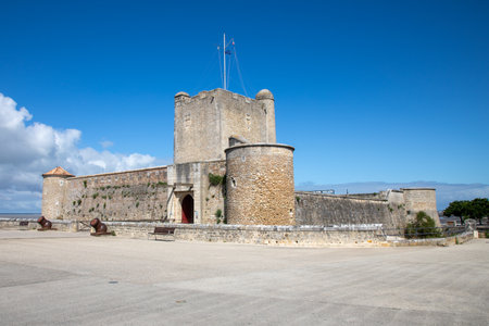 tower of fort vauban of fouras medieval city franceの写真素材
