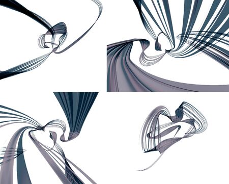 Abstract forms background, curved motion abstract forms, design elements and backgrounds, 3dの写真素材