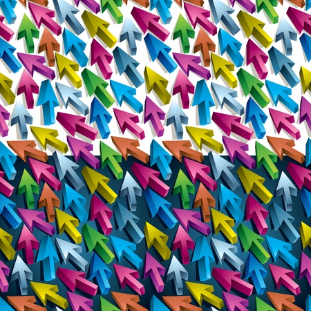 3d arrows seamless pattern. 2 variants.のイラスト素材
