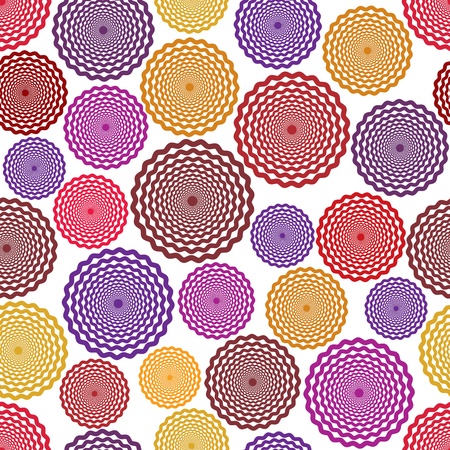 Hypnotic circles seamless pattern.のイラスト素材