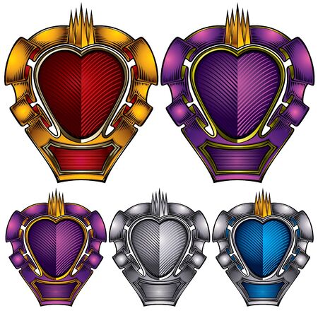 Vintage emblems in colorのイラスト素材