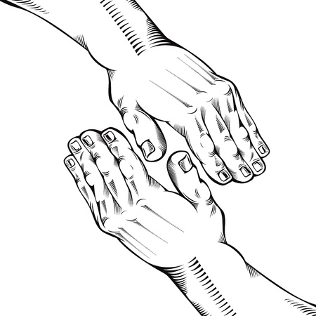 Helping hand.のイラスト素材