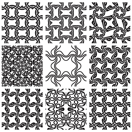 Geometric seamless patterns set のイラスト素材