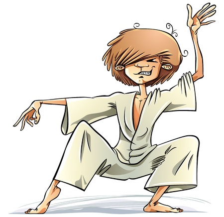 Kung fu boy.のイラスト素材