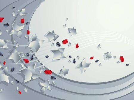 Design background with dimensional particles.のイラスト素材