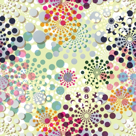 Seamless pattern with round ornaments.のイラスト素材