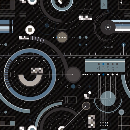 Engineering draft seamless pattern. のイラスト素材
