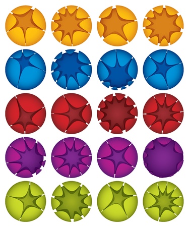 Creative spheres vector icons set のイラスト素材