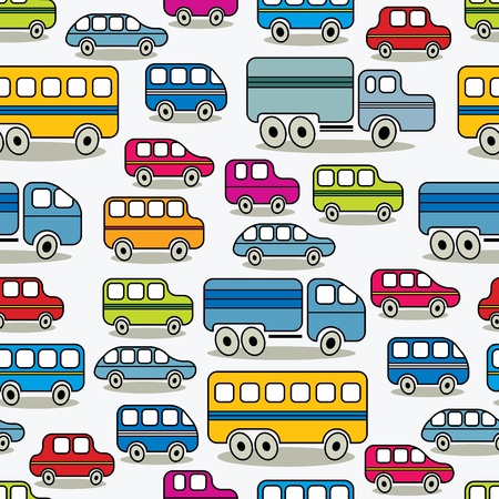 Cartoon retro cars seamless pattern のイラスト素材