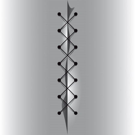 Cross linked thread seam のイラスト素材