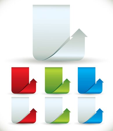Arrow shaped vertical banners.のイラスト素材