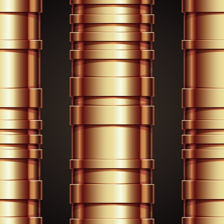 Copper pipeline seamless pattern.のイラスト素材