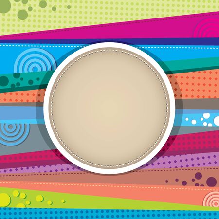 Retro style background with round frame.のイラスト素材