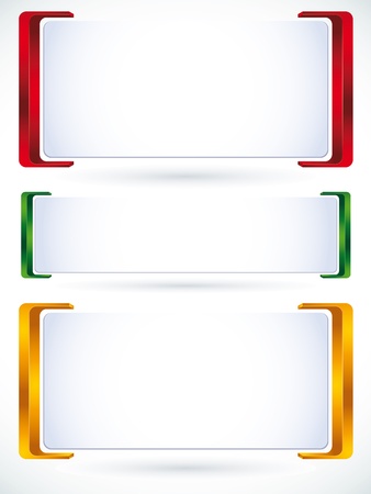3d banner set of color versions のイラスト素材
