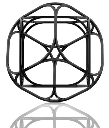 3d abstract cube abstract isolated on whit の写真素材