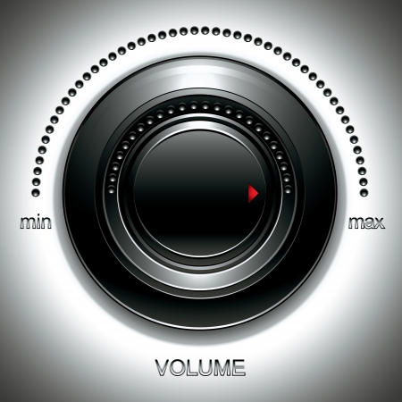 Black volume knob.のイラスト素材