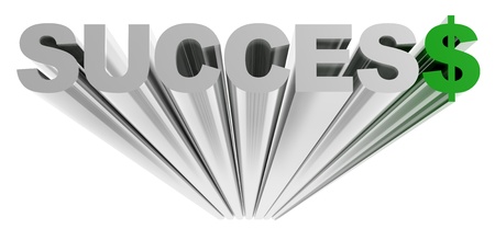 Success 3d text with dollar sign の写真素材