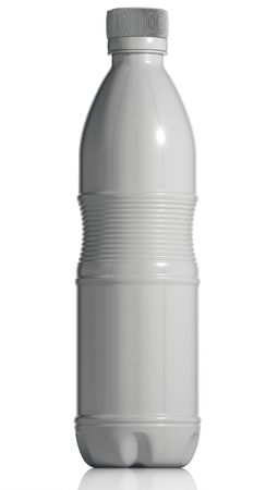 White opaque plastic bottle の写真素材